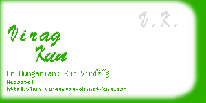 virag kun business card